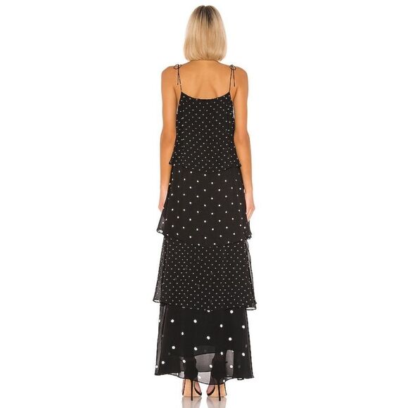 Anine Bing Daisy Polka Dot Tiered Maxi Dress - Picture 3 of 14